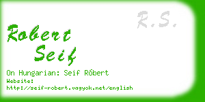 robert seif business card