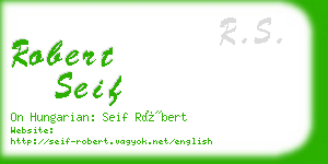 robert seif business card